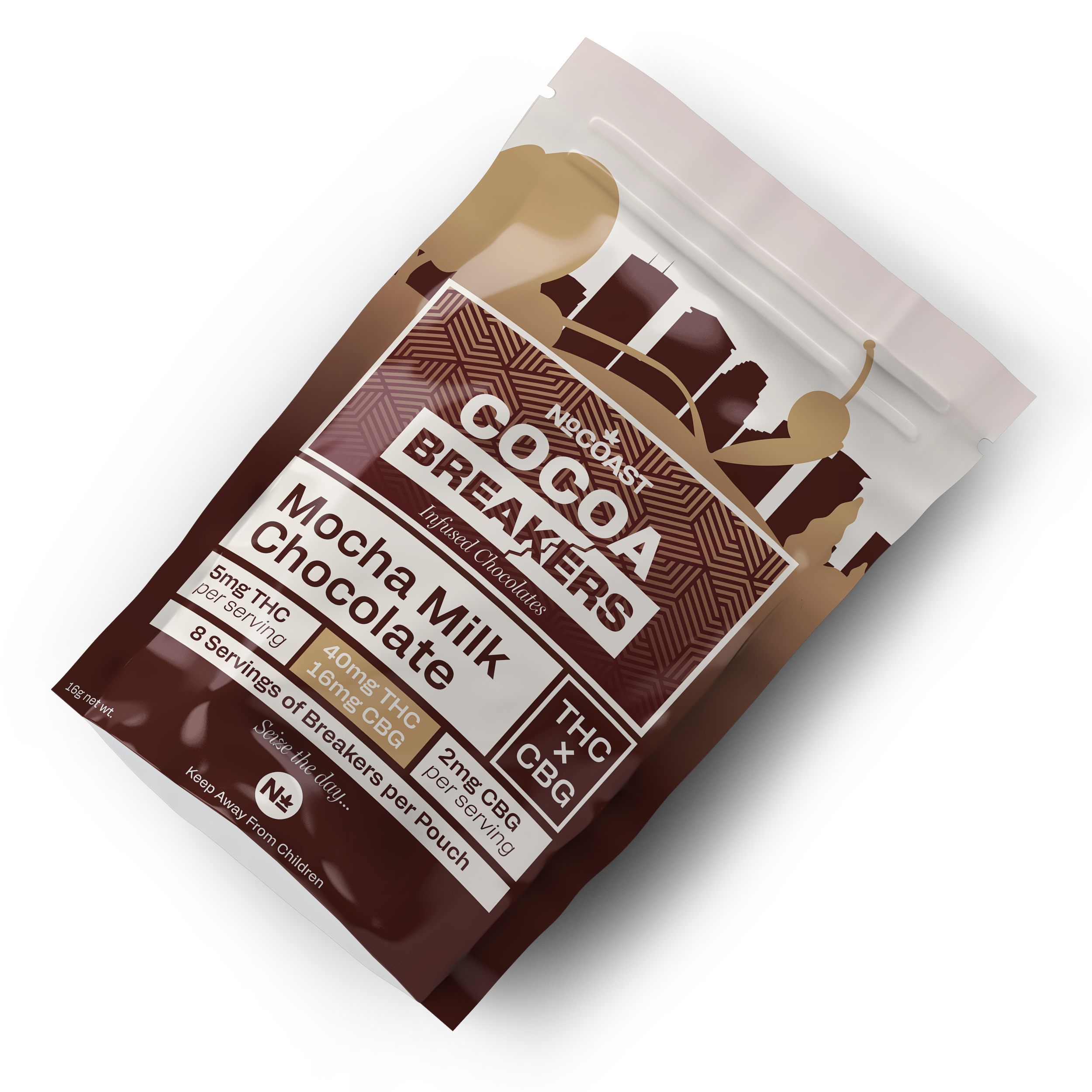 Mocha Milk Chocolate - Cocoa Breakers: Infused THC Chocolate – No